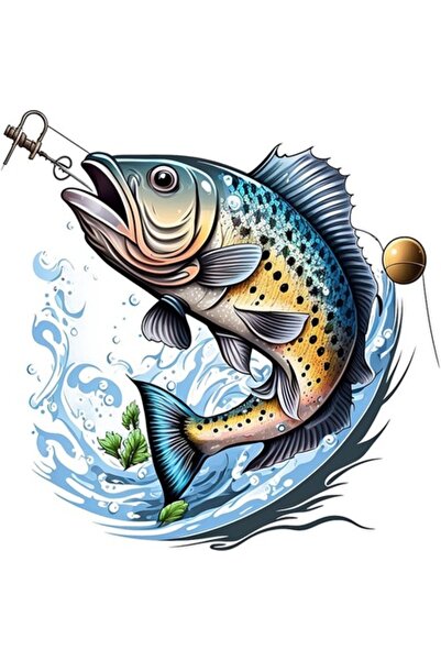 BV Sticker decorativ, Peste, Albastru, 60 cm, 1273STK-2