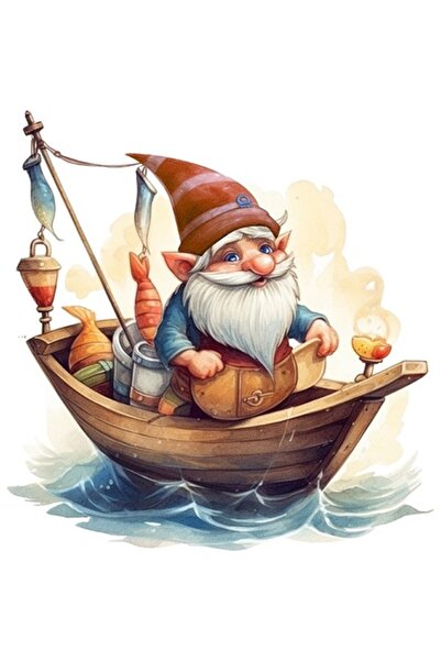 BV Декоративен стикер - Щастливо гномче, Многоцветен, 60 см