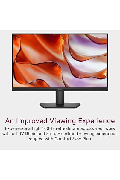 Dell 24 Monitor - SE2425HM - 23.8-inch Full HD 100Hz IPS, ComfortView Plus - Black