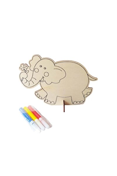 BV Wood Painting, Elephant Model, 16 cm (209LF)