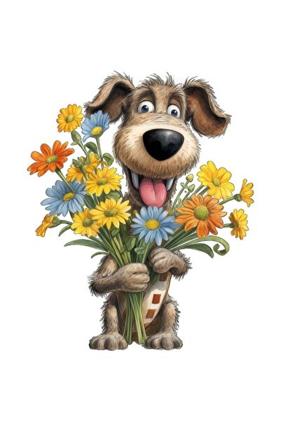 BV Autocolant decorativ - Câine, Multicolor, 74 cm