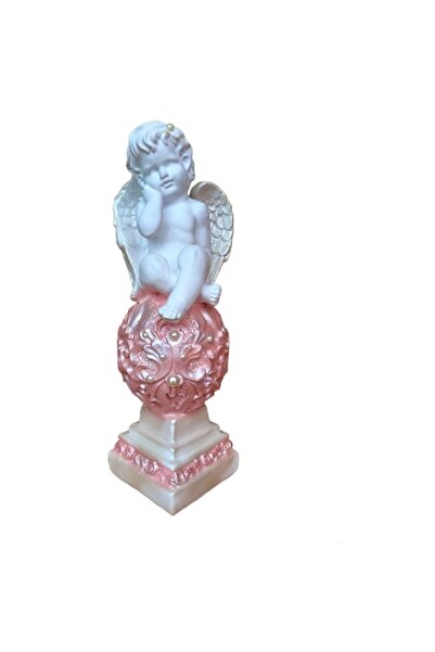 BV Decorative Angel Statuette, Pink, 36 cm