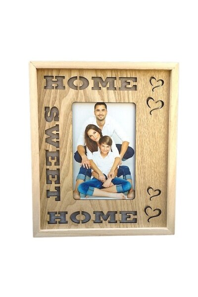 BV Photo frame with illuminated text 'Home sweet home' - 10 x 15 cm