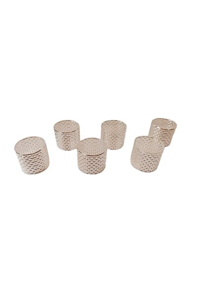 BV Set 6 Napkin Rings, 4x3.5 cm, Silver, A80231-1