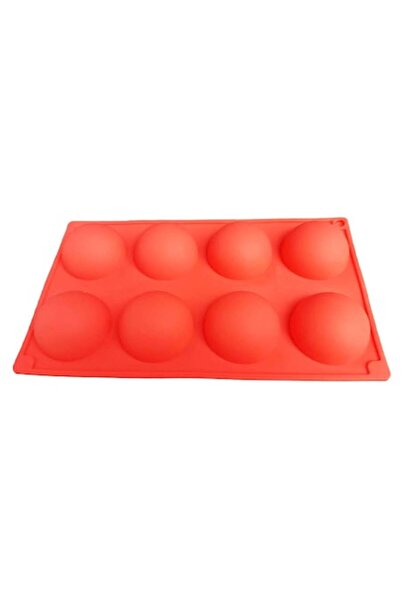 BV Silicone mold for molded cakes, Red, 8 cavities, 28 cm, 432COF-2