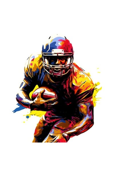 BV Διακοσμητικό αυτοκόλλητο, Αμερικανικό ποδόσφαιρο, Καφέ, 76 cm