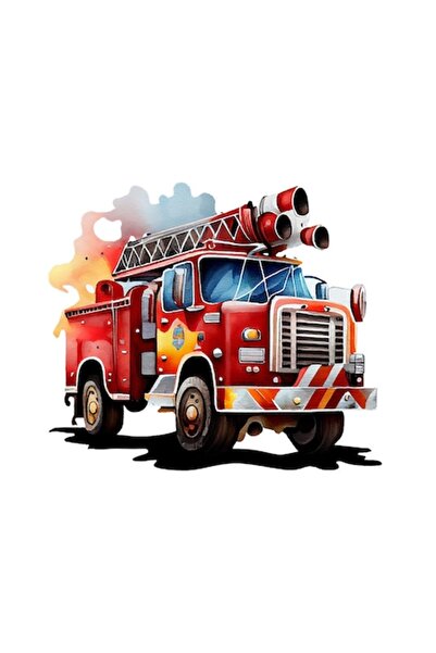 BV Decorative sticker, Fire Truck, Red, 72 cm, 1214STK-4