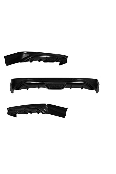 AkmTuning Honda Civic Vtec 2 Custom Arka Ek Difüzör Siyah Plastik 2001 2002 2003 2004 Arka-difizör-bodykit-ek