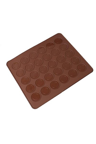 BV Covoraș din silicon pentru macarons, 30 de cavități, maro, 28 cm