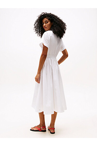 Tommy Hilfiger Women's Smocked Midi Dress