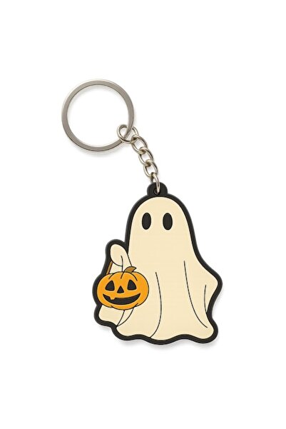 OEM Halloween Ghost Keychain, White, 8.5 cm - Practical and Decorative Accessory