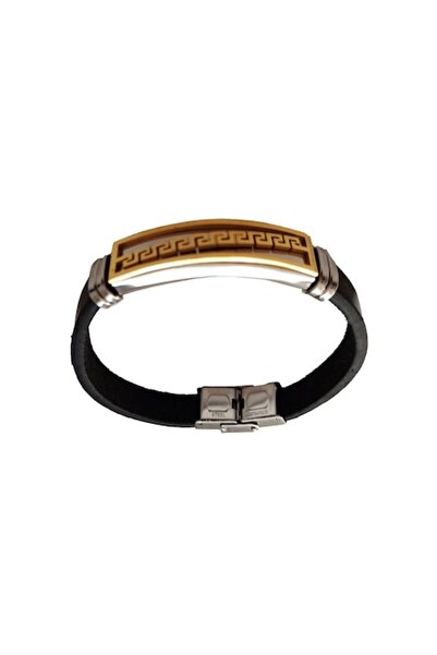 BV Brățară din piele ecologică, Tribal, Oțel inoxidabil (A4B90)