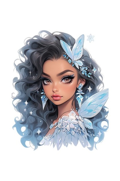 BV Autocolant decorativ, Prințesă, Negru, 1374STK-11