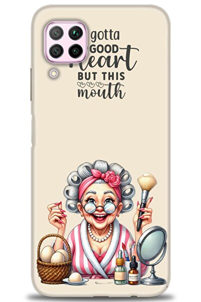 Rulet Aksesuar غطاء متوافق مع هاتف هواوي P40 لايت HD مطبوع - غطاء سيليكون بتص...