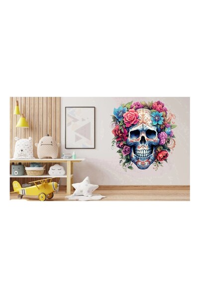 BV Decorative Sticker, Skull, Blue, 61 cm