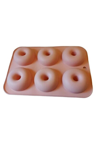 BV Silicone mold for donuts or cakes, Beige, 6 cavities, 26 cm