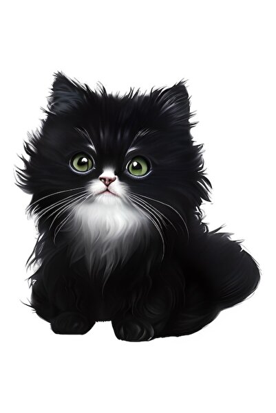 BV Autocolant decorativ, Pisică, Negru, 66 cm, 1230STK