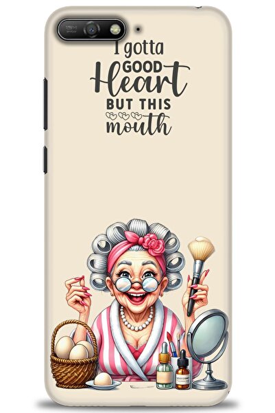 Rulet Aksesuar غطاء متوافق مع هاتف هواوي Y6 2018 HD مطبوع - غطاء سيليكون مصمم...