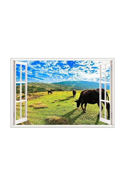 BV Autocolant decorativ, fereastră 3D - cer, 85 cm