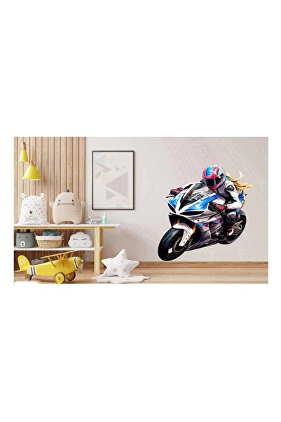 BV Decorative Motorcycle Sticker, White, 73 cm (1336STK-5)