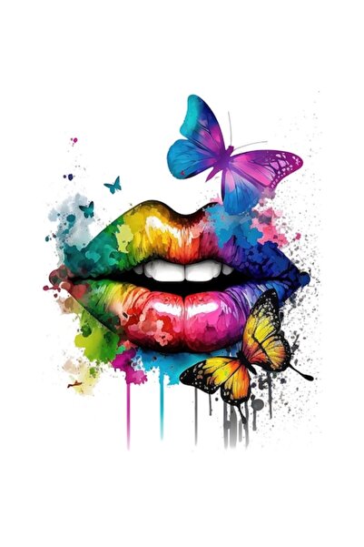 BV Autocolant decorativ - Buze, violet, 70 cm