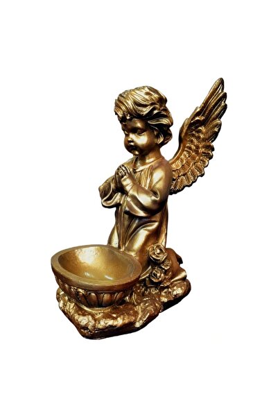 BV Decorative statuette, Angel, Gold, 34 cm