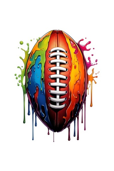 BV Autocolant decorativ, Minge de rugby, Portocaliu, 80 cm