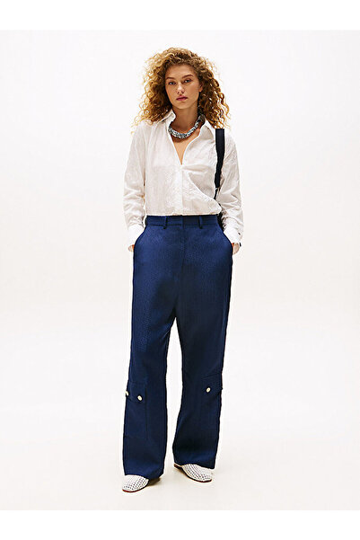 Tommy Hilfiger Women's Gold Button Cargo Pants