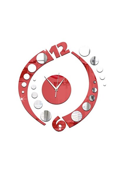 BV Decorative wall clock, Asymmetric, Acrylic mirror, 36 cm, MC-016