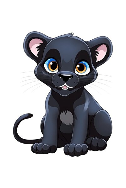 BV Autocolant decorativ, Panteră, Negru, 75 cm