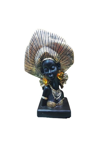 BV Decorative Statue, African, Gold, 26 cm