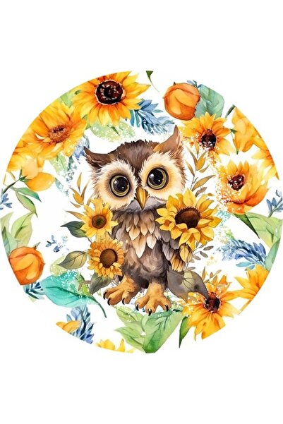 BV Autocolant decorativ, Bufniță, Multicolor, 60 cm