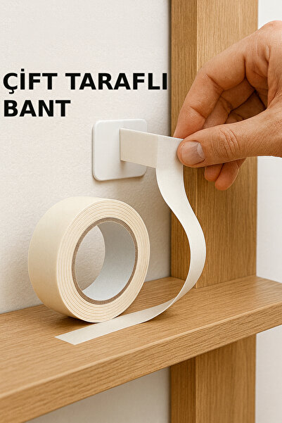 nistabolje Çift Taraflı Köpük Bant( 2 metre) Kuvvetli Yapışkanlı Tamir Bandı