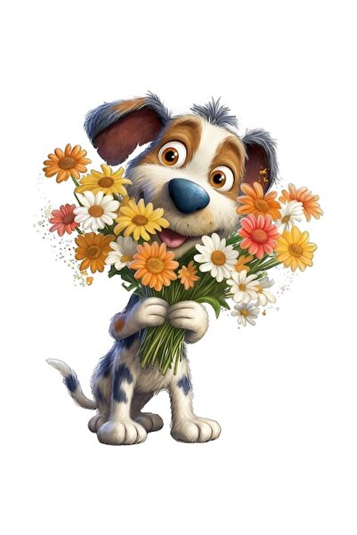 BV Autocolant decorativ, Câine, Alb, 73 cm, 1341STK-2