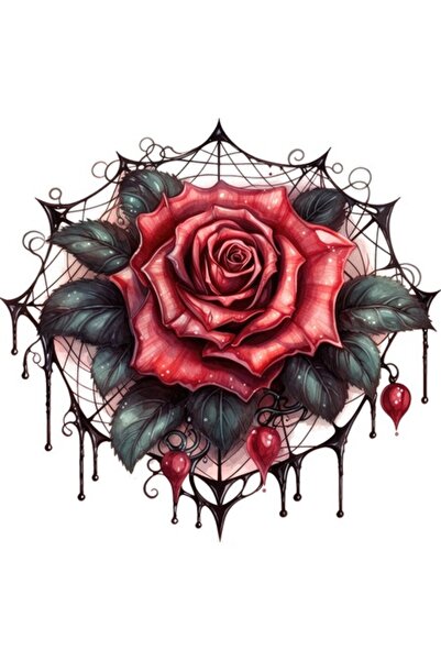BV Decorative sticker, Roses, Red, 62 cm