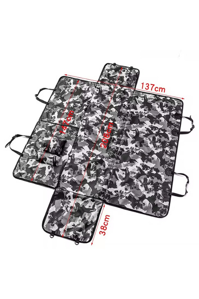 ADLUMUS Husa de protectie auto bancheta si portbagaj, transport animale, universala, Model Camuflaj