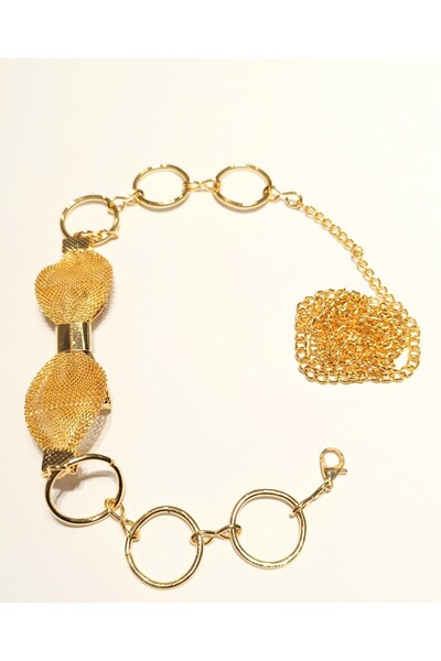 Monalisa Home Yellow Color Gold Look Figured Waist Chain