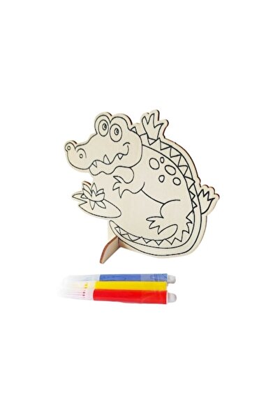 BV Картина върху дърво, модел на крокодил, 14 см