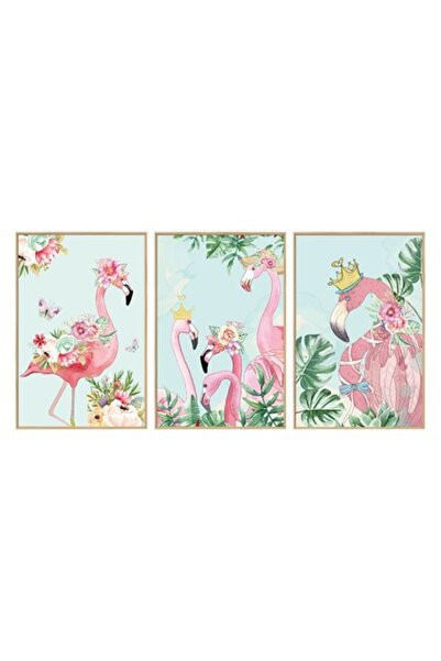 BV Autocolant decorativ - Tablou cu flamingo (93 cm)