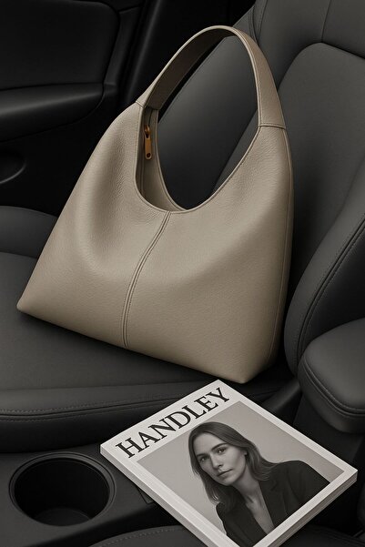 Handley حقيبة كتف نسائية فاخرة كبيرة الحجم ذات ملمس جلدي