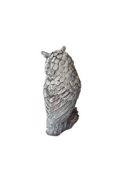 BV Decorative Figurine, Owl, Grey, 18 cm (MI37)