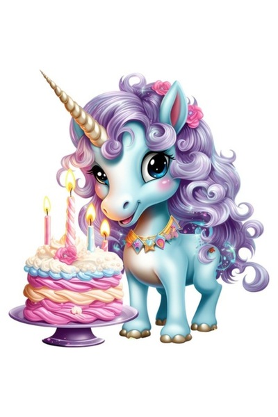 BV Decorative sticker, Unicorn, Turquoise, 66 cm