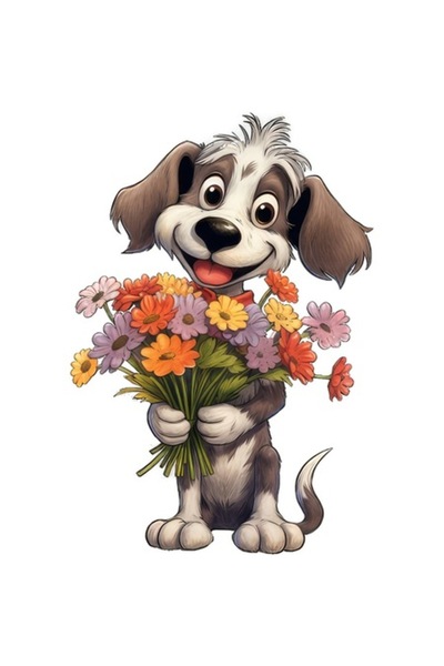 BV Autocolant decorativ, Câine, Multicolor, 87 cm