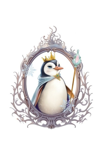 BV Διακοσμητικό αυτοκόλλητο, Βασιλικός Πιγκουίνος, Λευκό, 73 cm