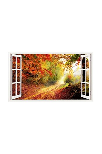 BV Autocolant decorativ 3D pentru fereastră - Toamnă 85 cm (213STK)