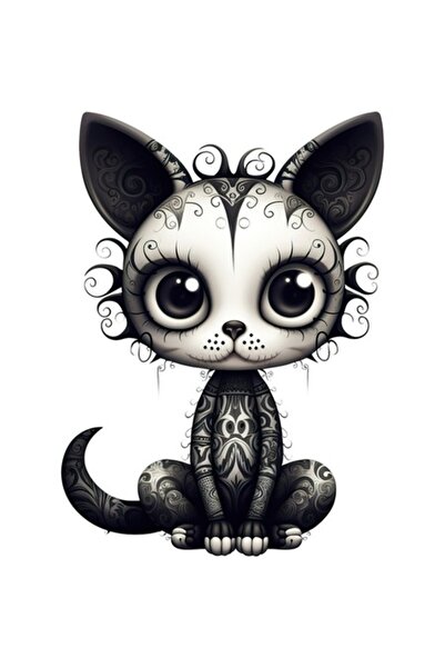 BV Autocolant decorativ, Pisică, Negru, 1366STK-8