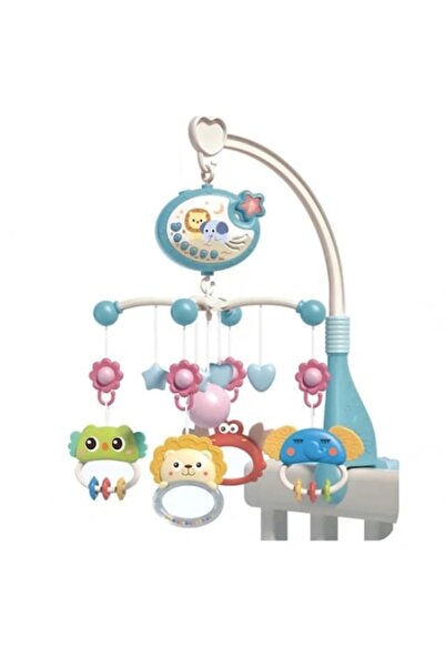 ALIBIBI pătuț mobil muzical cu proiecții luminoase, 400 de melodii, rotație 3...