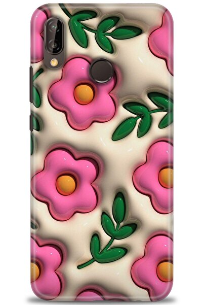 Rulet Aksesuar حافظة متوافقة مع هاتف هواوي P20 لايت HD مطبوع + واقي شاشة سيرا...