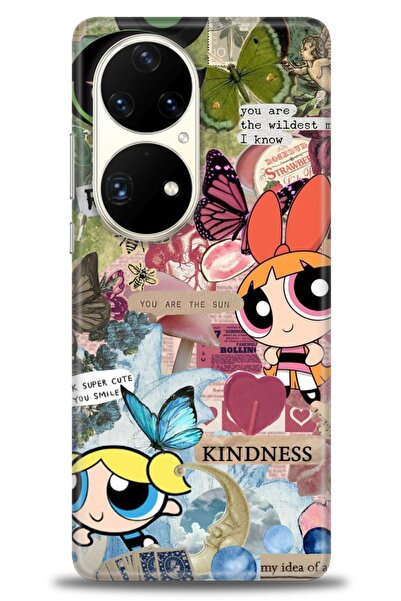 Rulet Aksesuar حافظة متوافقة مع هاتف هواوي P50 Pro HD مطبوع + واقي شاشة سيرام...