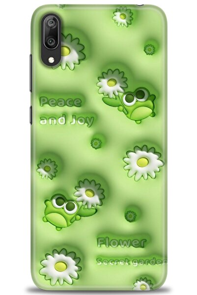 Rulet Aksesuar غطاء متوافق مع هاتف هواوي Y7 برايم 2019 HD مطبوع - غطاء سيليكو...